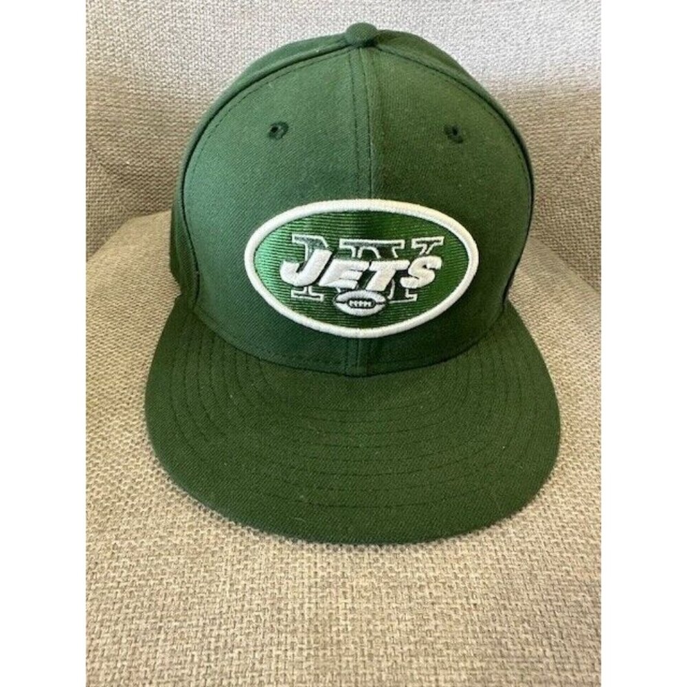 New York Jets NFL Baseball Cap Mens Hat Fitted 7 3/8 Green New Era 59Fifty Footb
